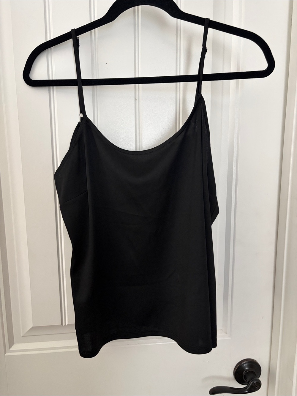 Black Lightweight Spaghetti Strap Tank Top